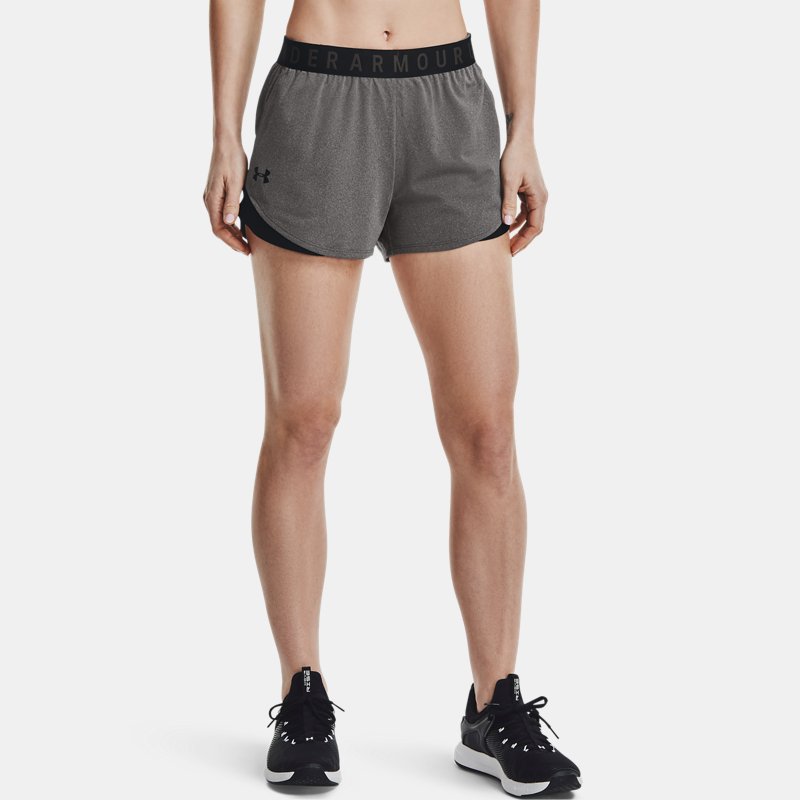 Women's Under Armour Play Up 3.0 Shorts Carbon Heather / Black / Black XS